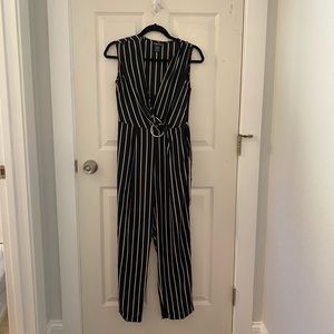 Striped Wrap Jumpsuit. Never worn